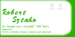 robert sztaho business card